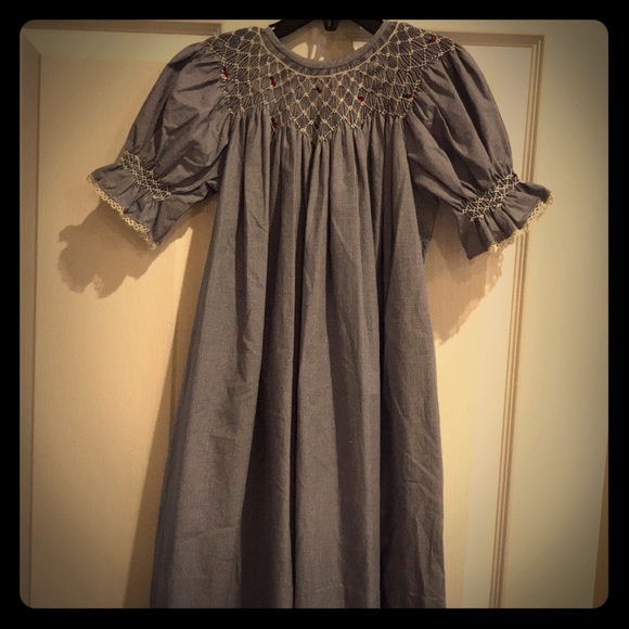 Other - Blue smock dress with lady bugs